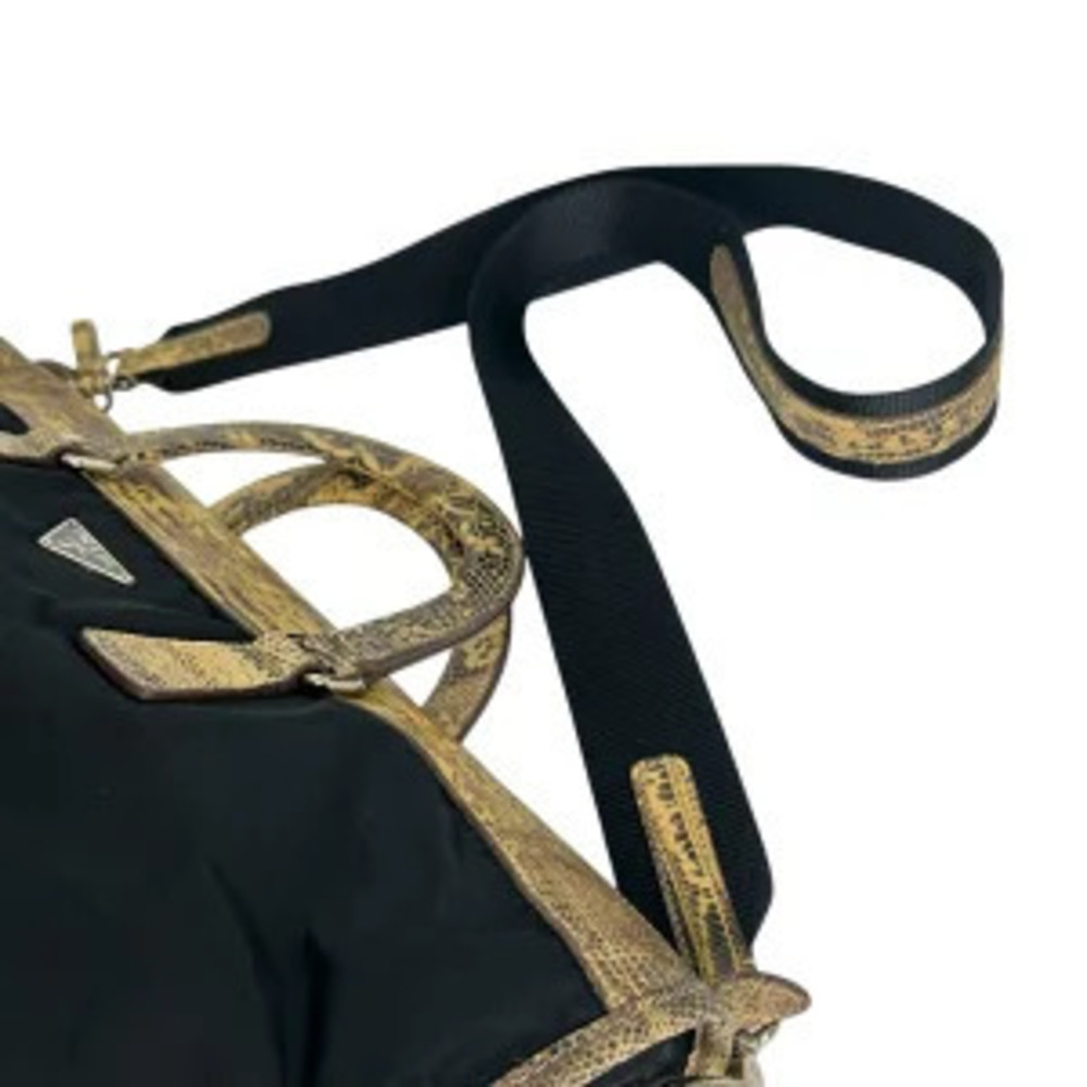 Prada Python Triangular 2Way Shoulder Bag Black - Picture 5 of 10